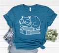 Cat and Books T-Shirt