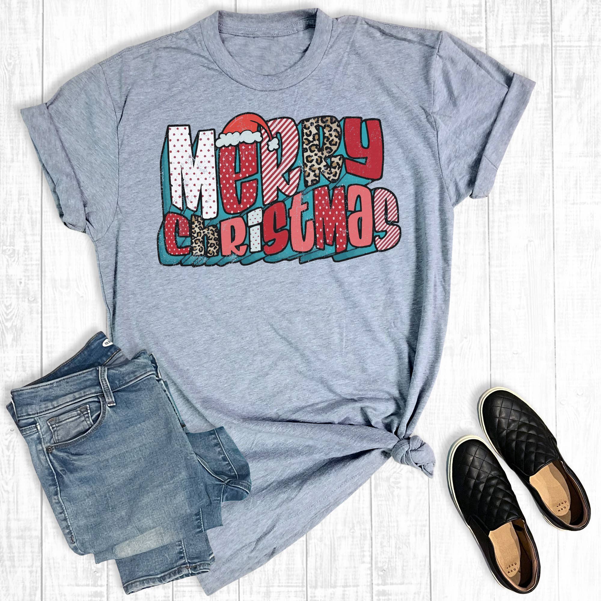 Retro Merry Christmas Graphic Tee
