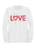 Heart Pattern "Love" Design Men's Sweatshirt