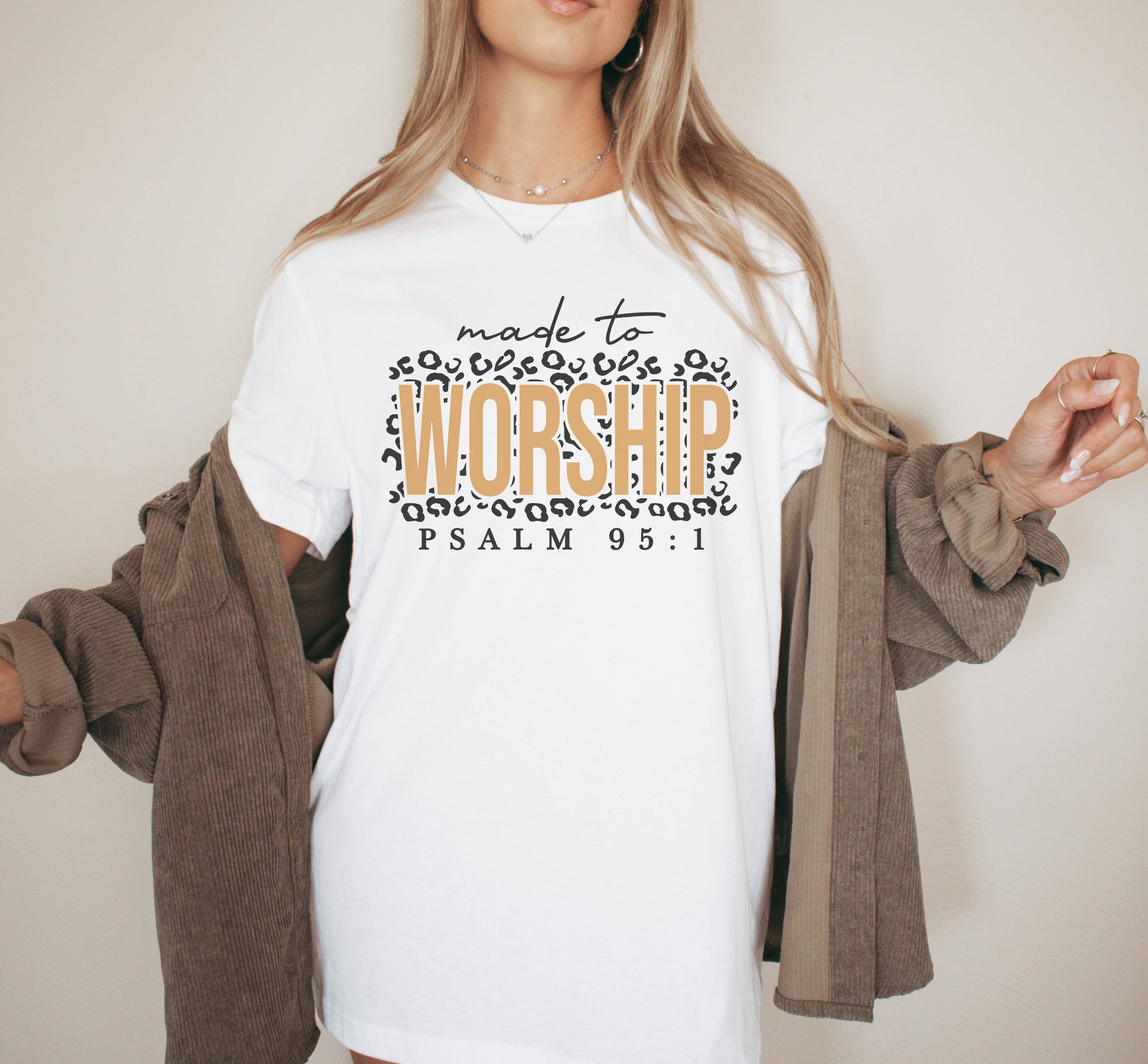 Leopard Made To Worship L Christain Tee