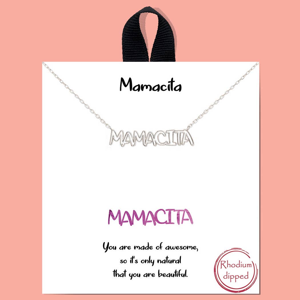 Gold-Dipped Mamacita Pendant Necklace