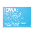 Iowa Fly Over Postcard