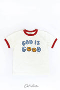 God Is Good Toddler Ringer Graphic Top