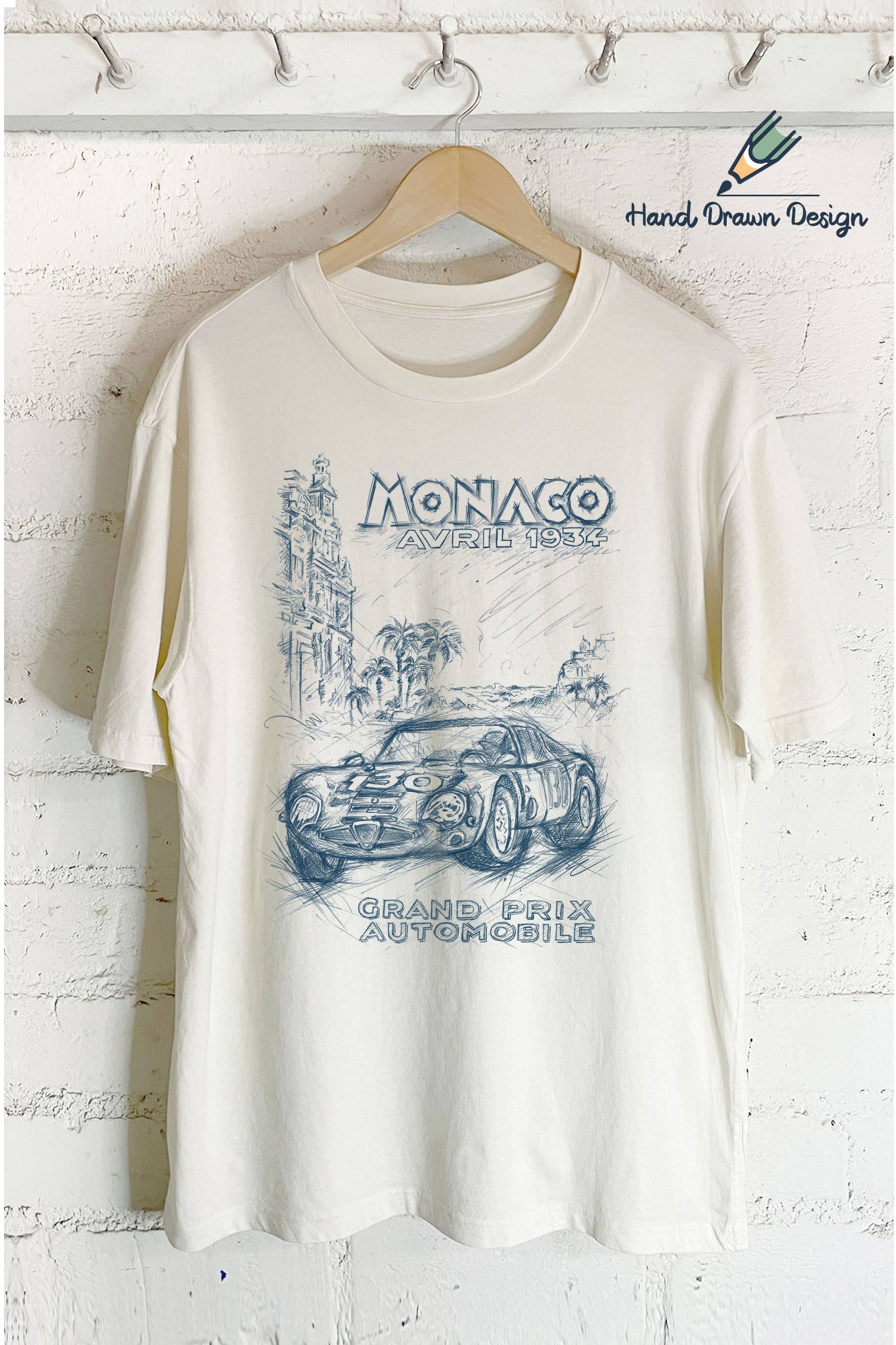 Monaco Grand Prix- Hand Drawn Design (Oversized Tee)