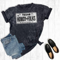 Howdy Folks Texas License Plate Mineral Wash Graphic Tee