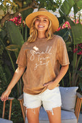 Small Town Girl  Mineral Washed Graphic Top