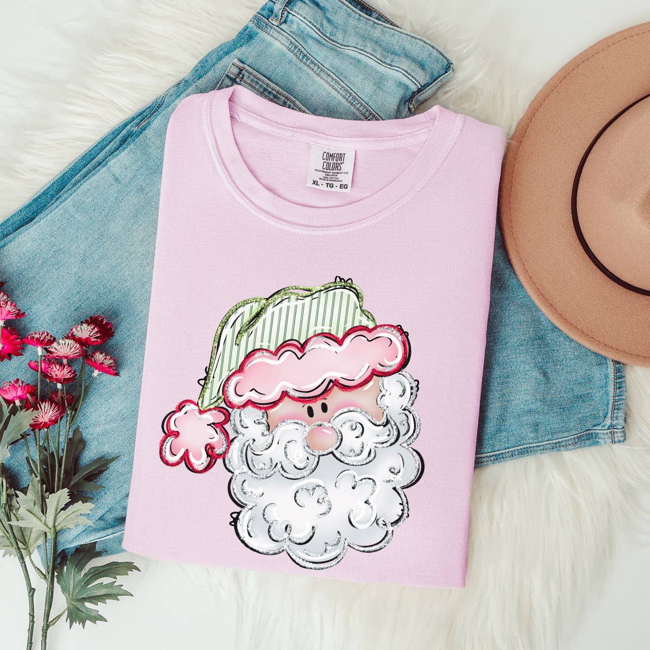 Red Green Retro Santa Tee