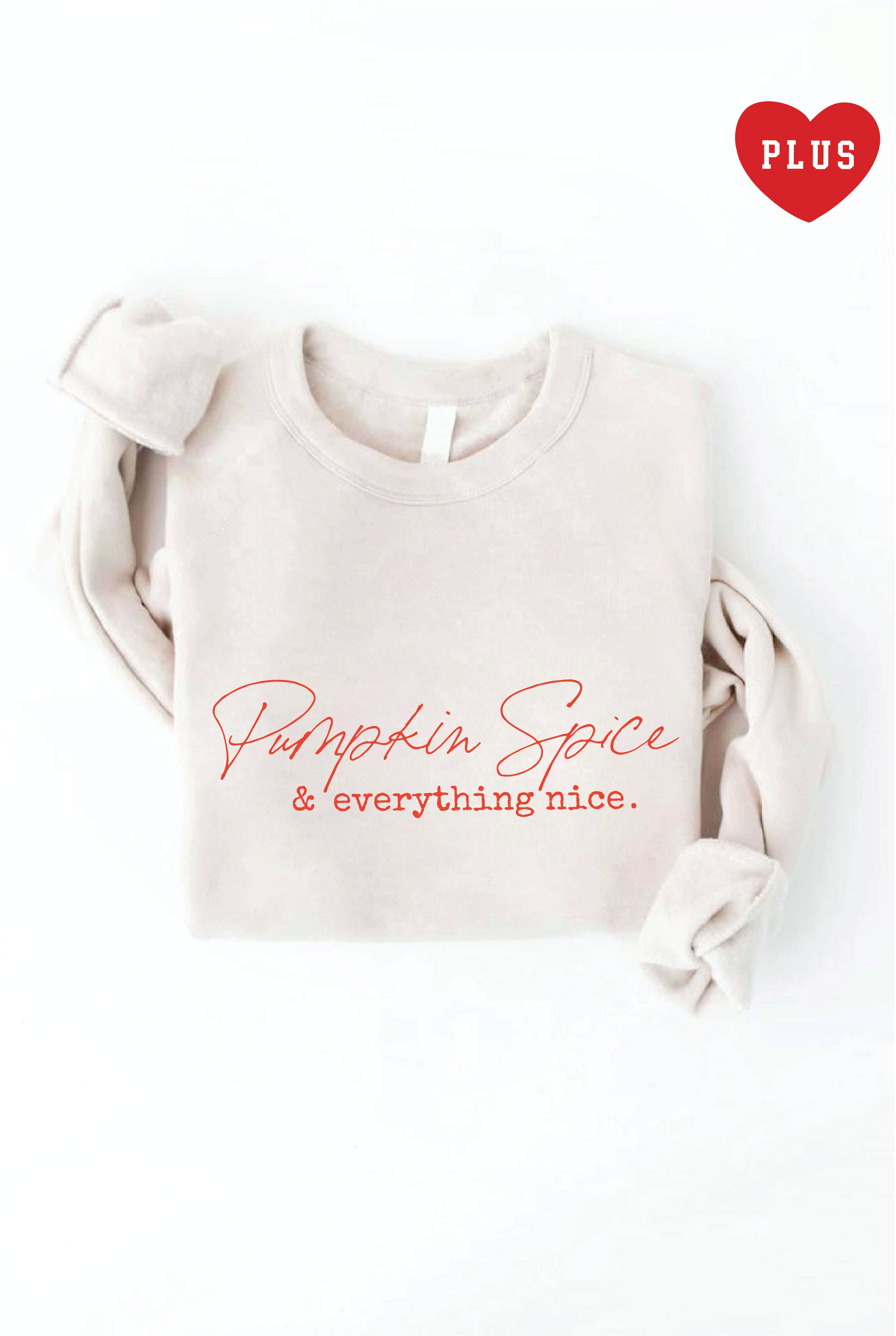 Pumpkin Spice and Everything Nice Plus Graphic Sweatshirt