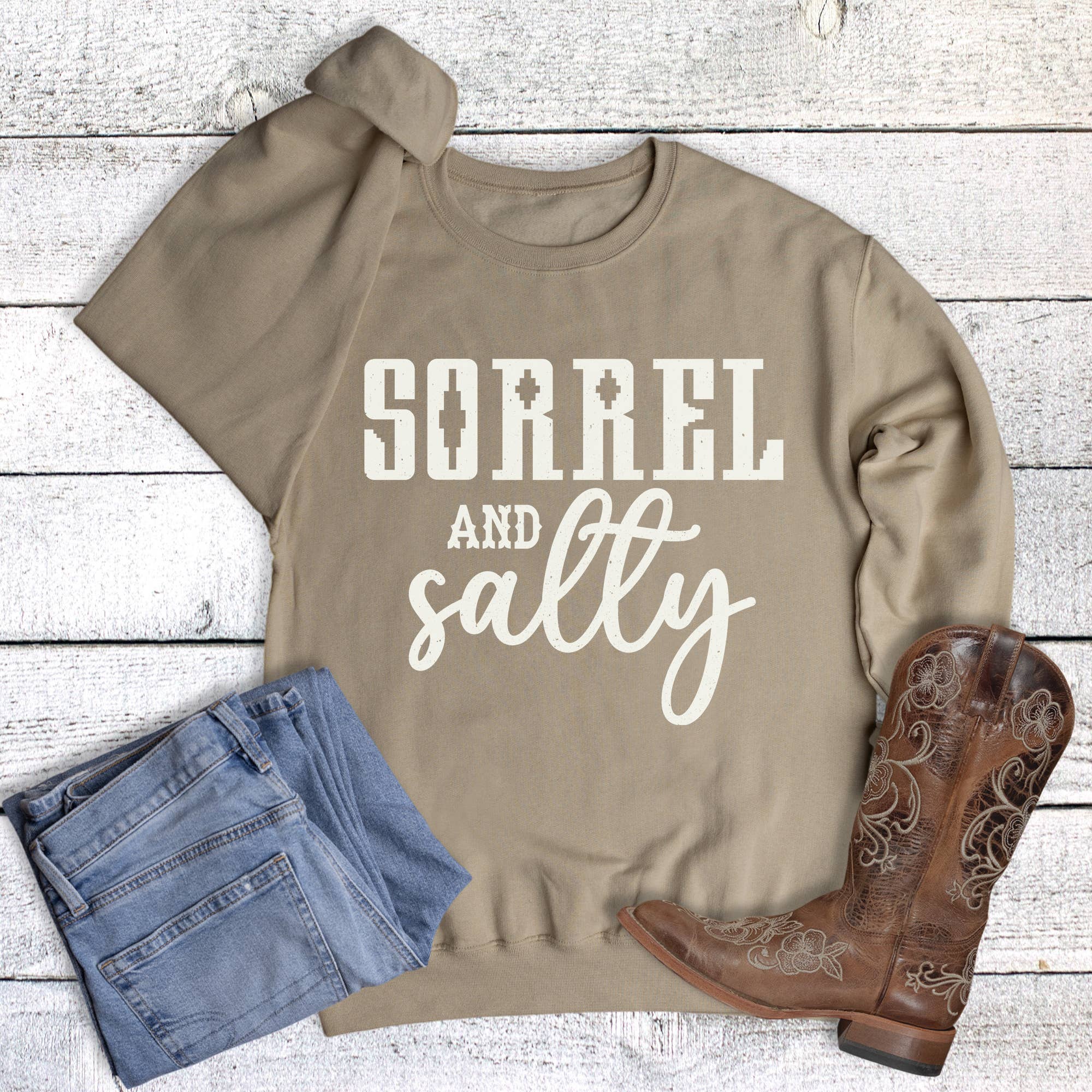Western Sorrel and Salty Sweatshirt