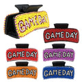Gameday Lettering Seed Beaded Hair Claw Clip