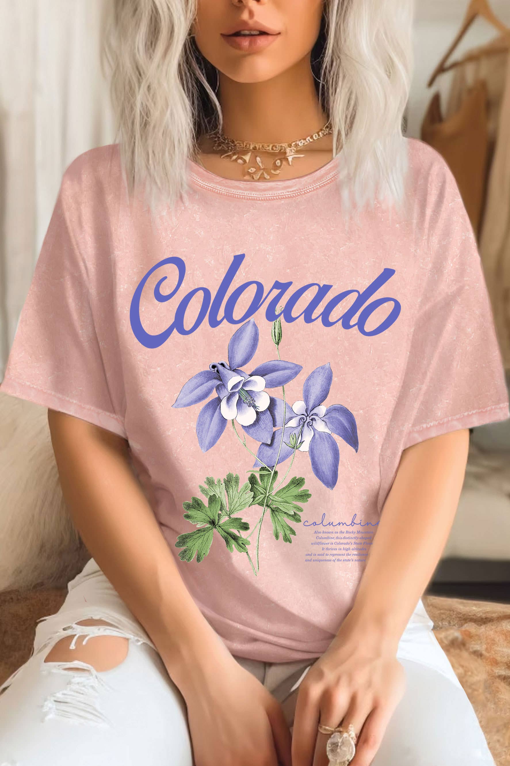 Colrado Columbine Mineral Graphic Tshirts