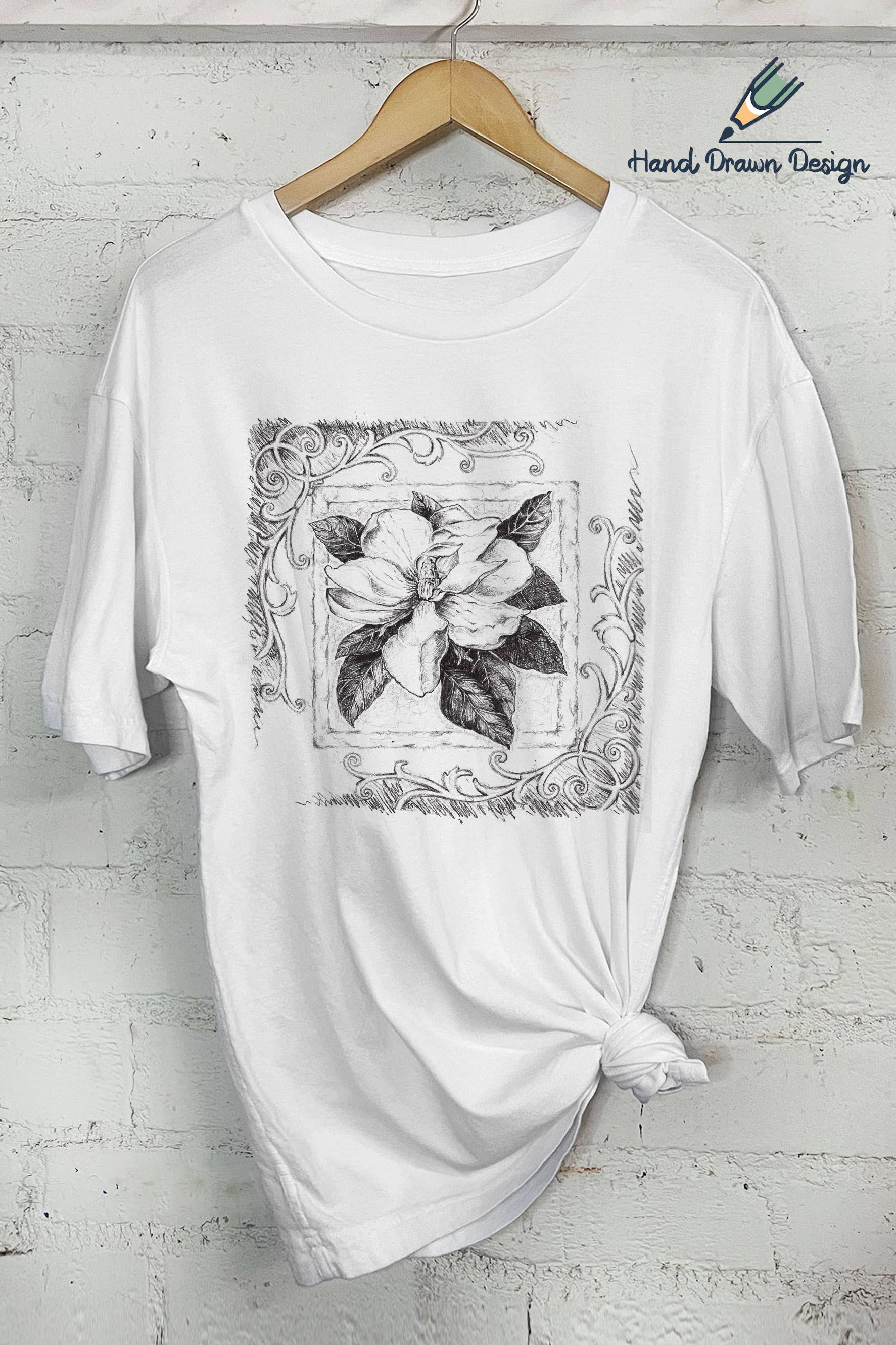 Flower-Hand Drawn (Oversized Tee)