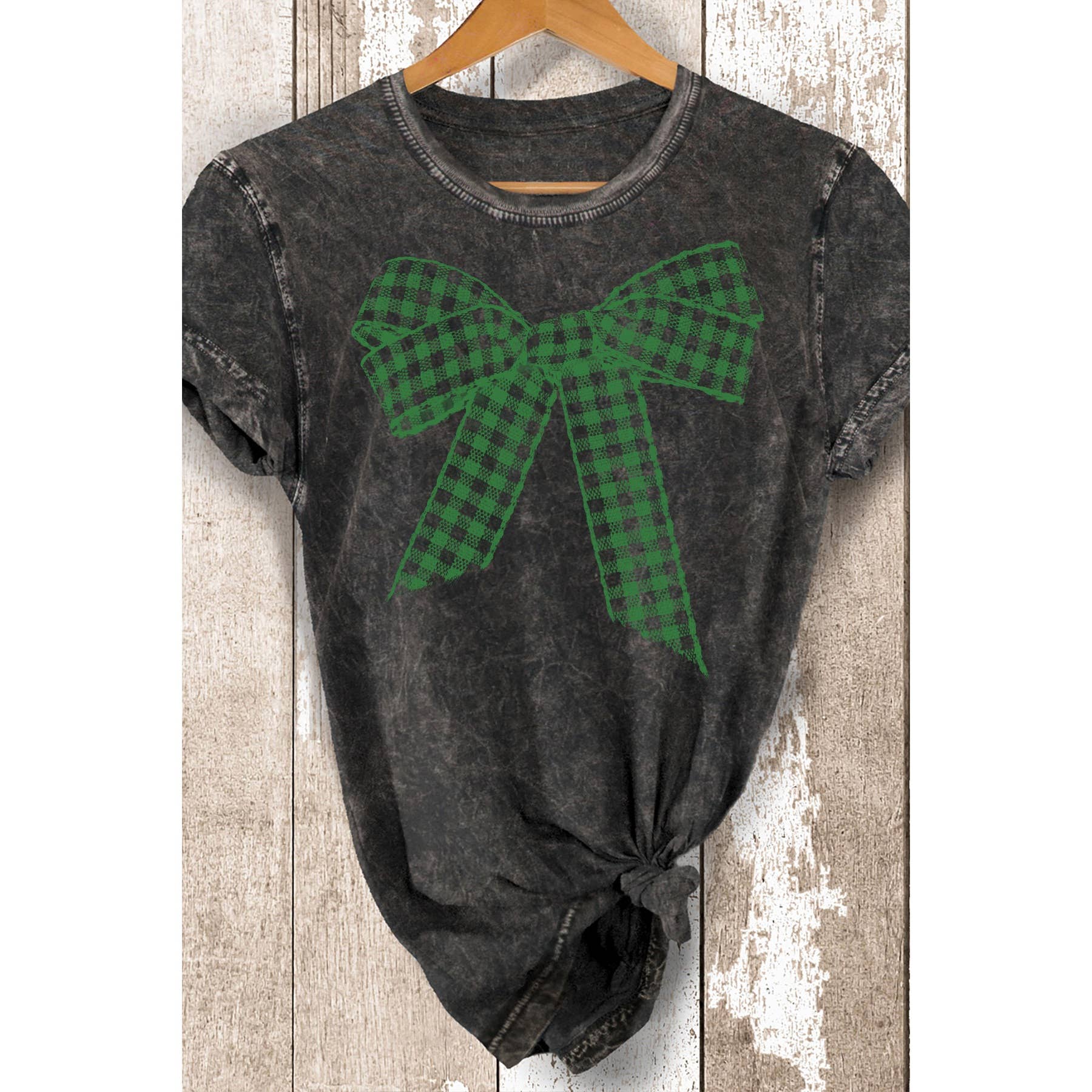 Green Bow - Mineral Washed T