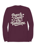 Peace & Quiet Valentine Art Men's Sweatshirt