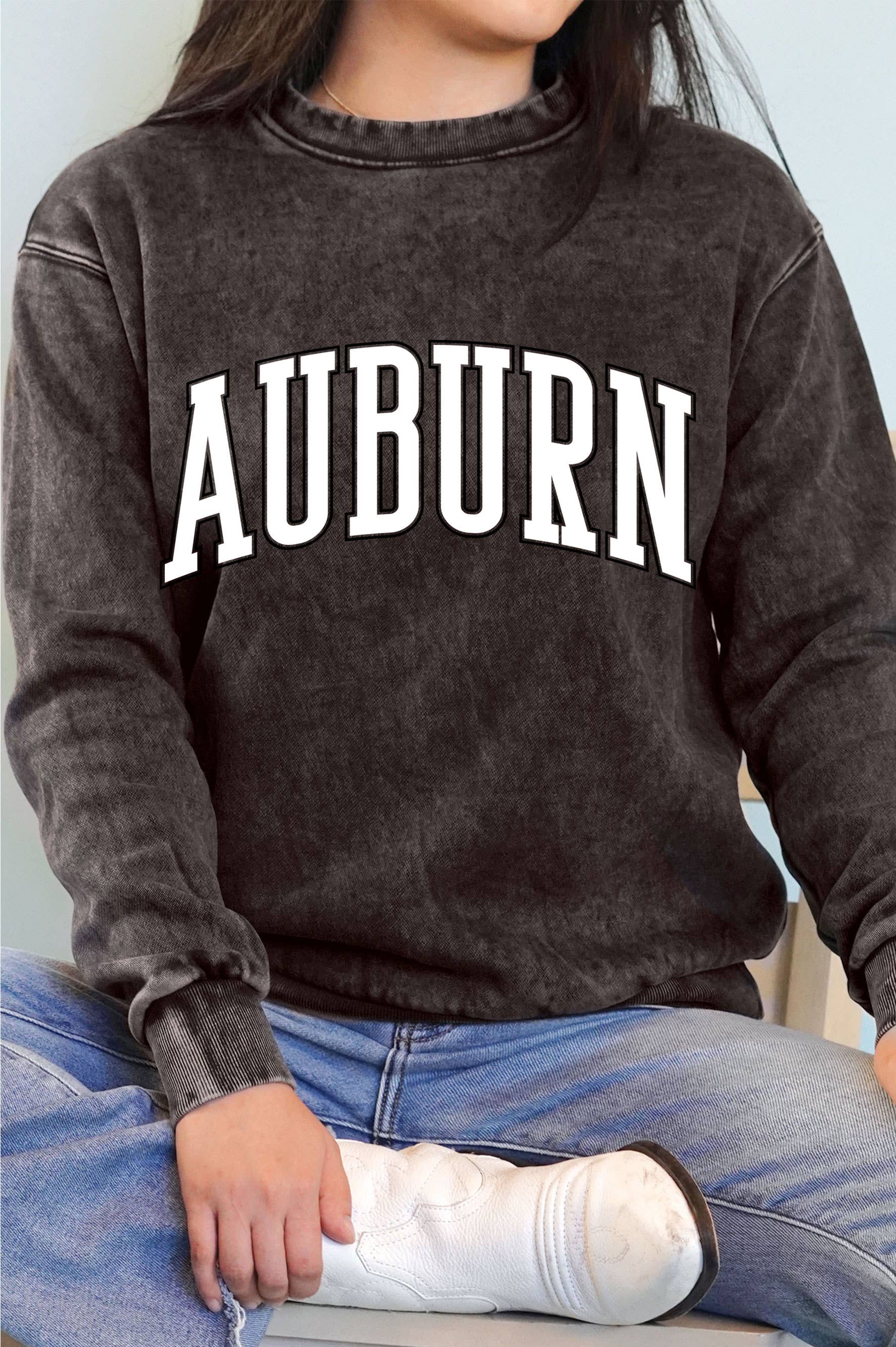Auburn Puff Mineral Graphic Brushed Sweatshirts