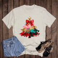 Christmas Faux Paint and Glitter Tree Graphic Tee