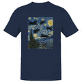 Cats Van Gogh Men's T-Shirt Navy
