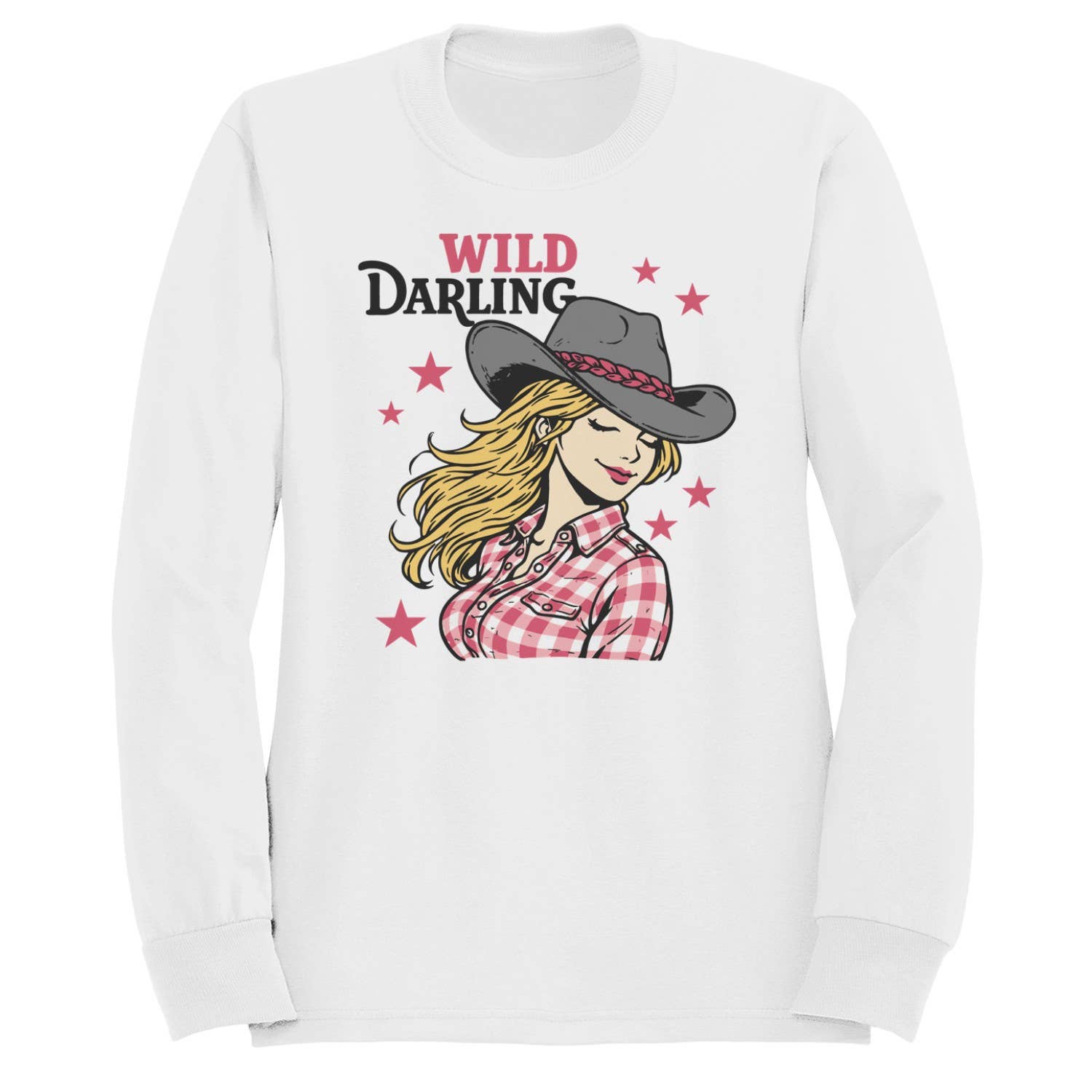 Wild Darling Cowgirl  Women's Sweatshirt White