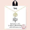 Gold-Dipped Tree of Life Charm Necklace