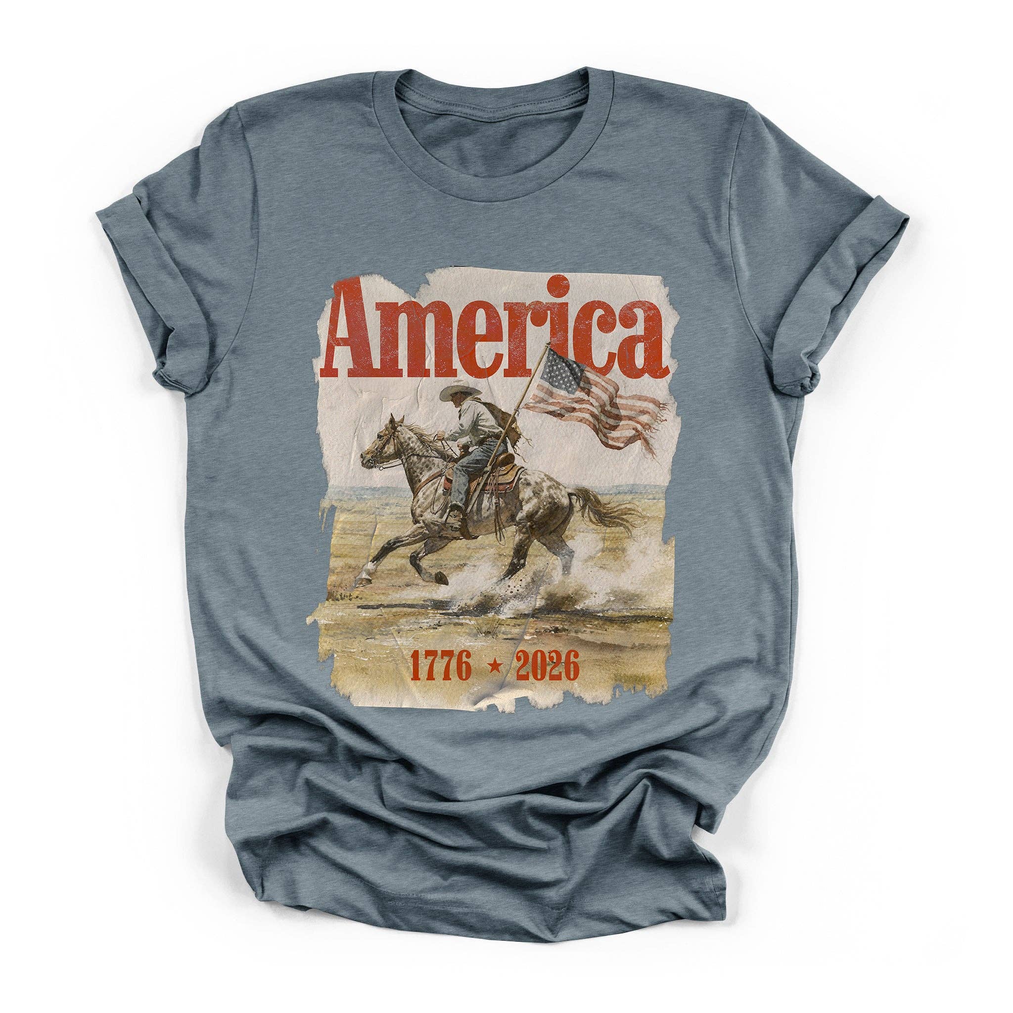Heritage Cowboy Americana Art Tee