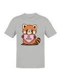 Adorable Red Panda Valentine's Design Men's T-Shirt