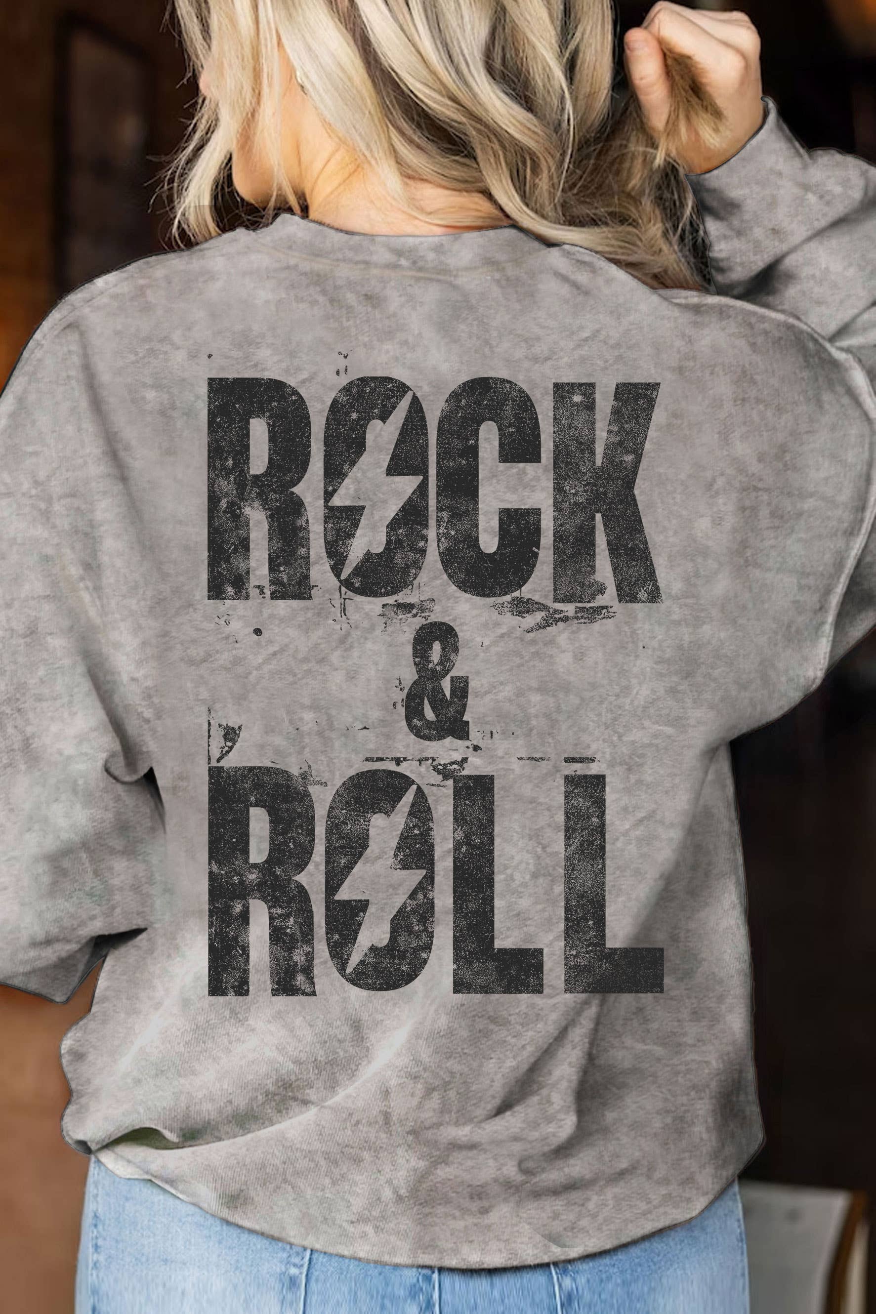 Rock and Roll Mineral Graphic Terry Sweatshirt