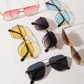 Square Aviator Metal Frame Unisex Sunglasses