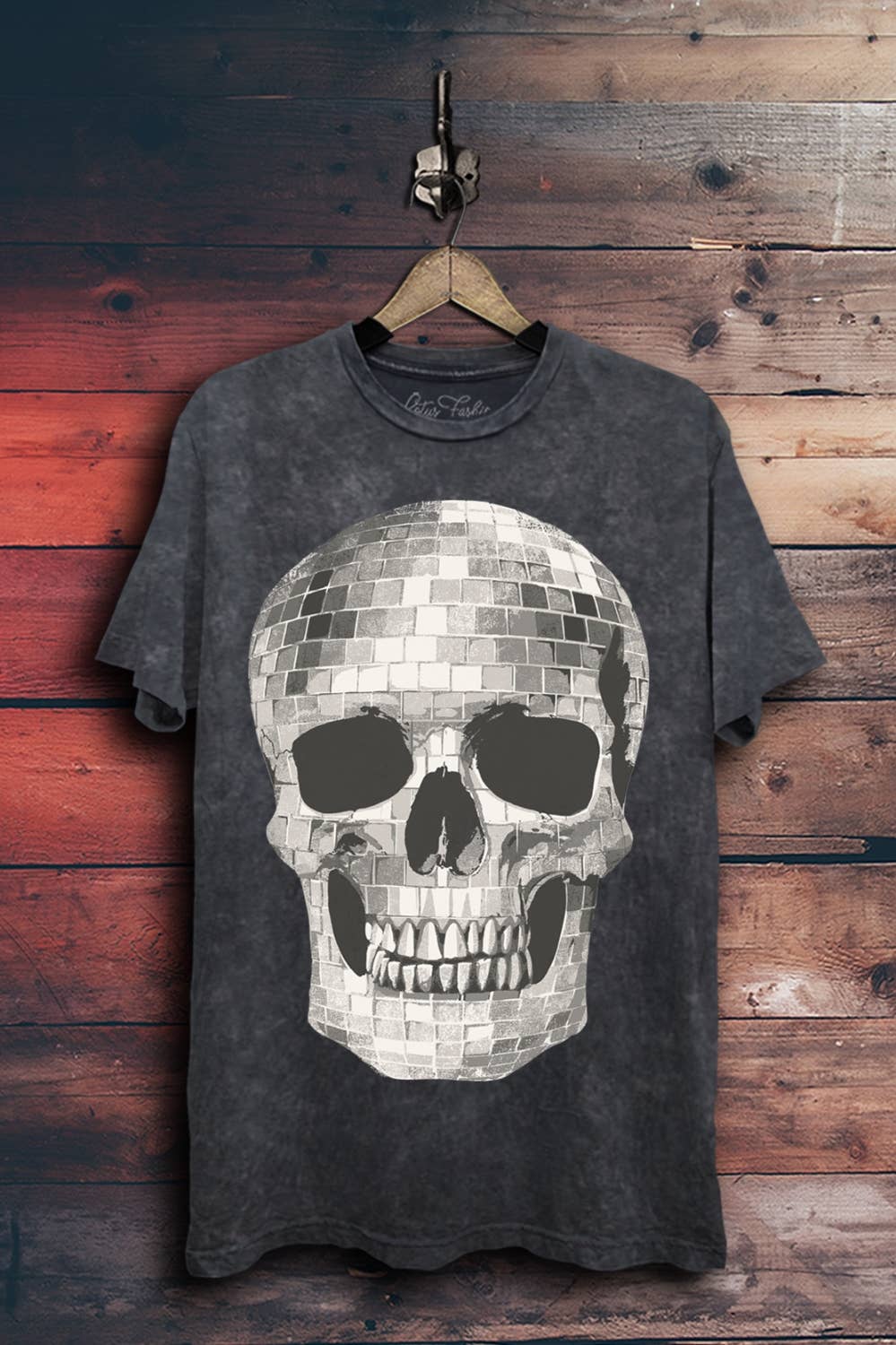 Disco Ball Skull Graphic Top