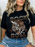 Rock and Roll World Tour Tiger Graphic Tshirts