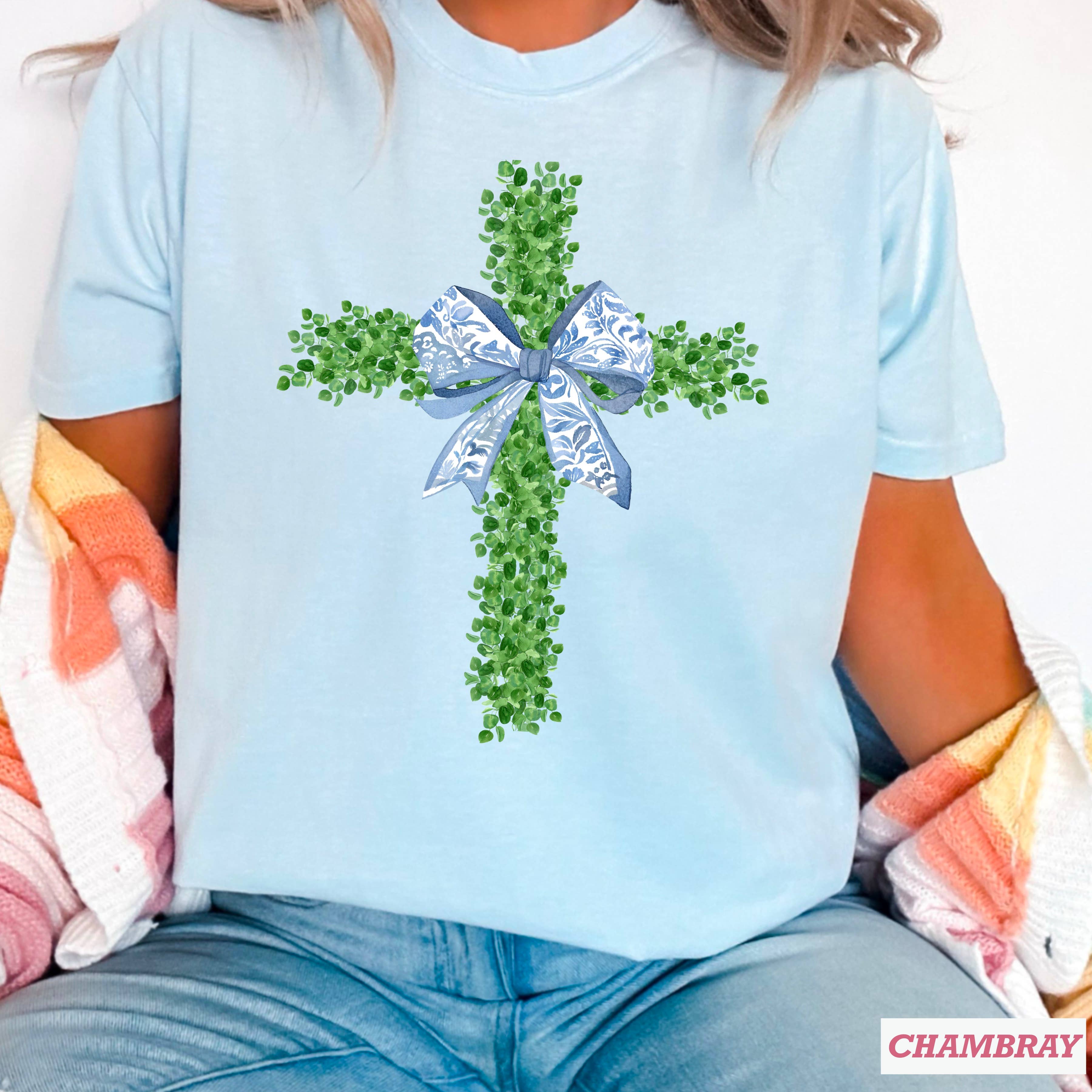 Easter Graphic Tee | Boxwood Cross Coquette | Comfort Colors