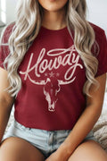 Howdy Cow Skull Graphic Tshirts