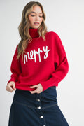 3424GK Merry Turtleneck Holiday Sweater