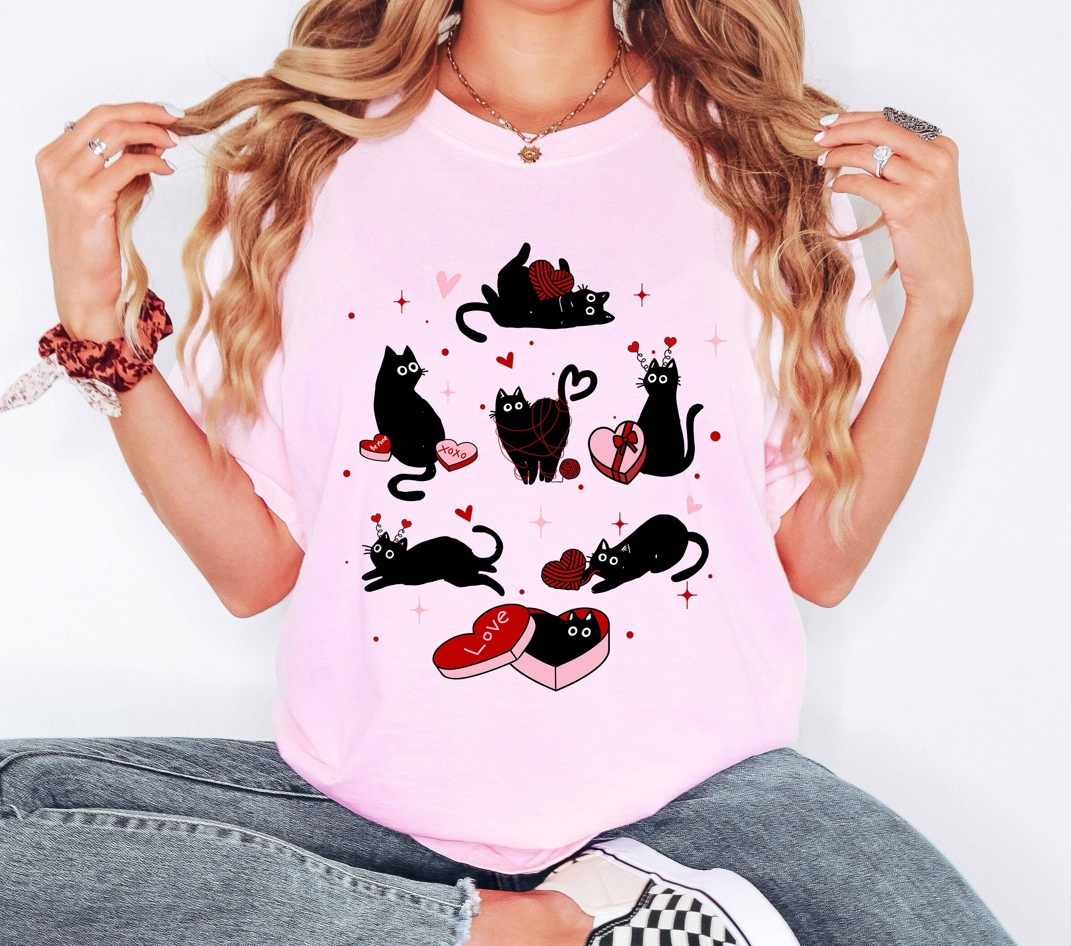 Valentine's Day Kitties, Cat Lover, Comfort Colors T-Shirt