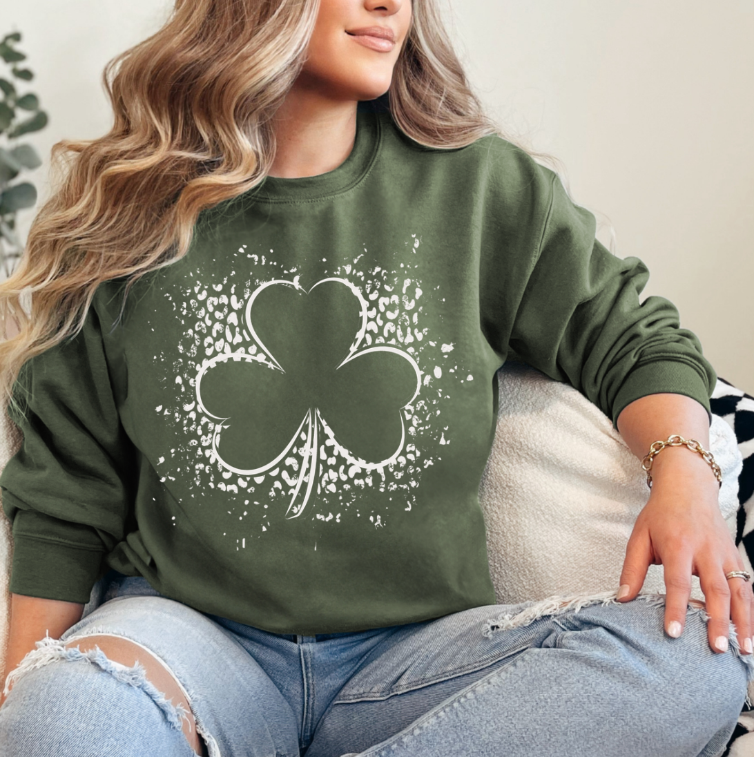 Splattered Clover Crewneck Sweatshirt