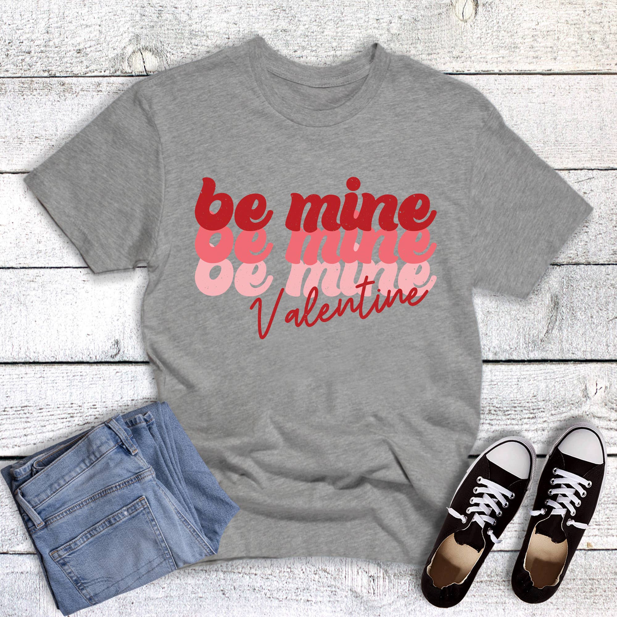 Valentine Be Mine Retro Graphic Tee