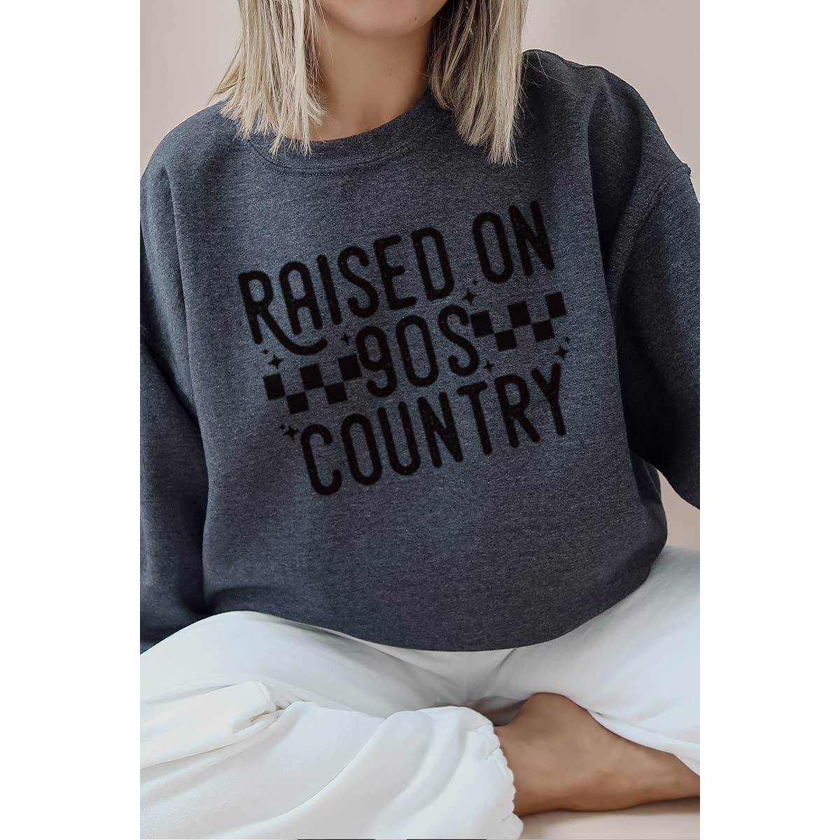 Raised On 90S Country Vintage Graphic  Sweatshirts
