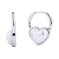 14K Gold-Dipped Pearl Heart Huggie Earring