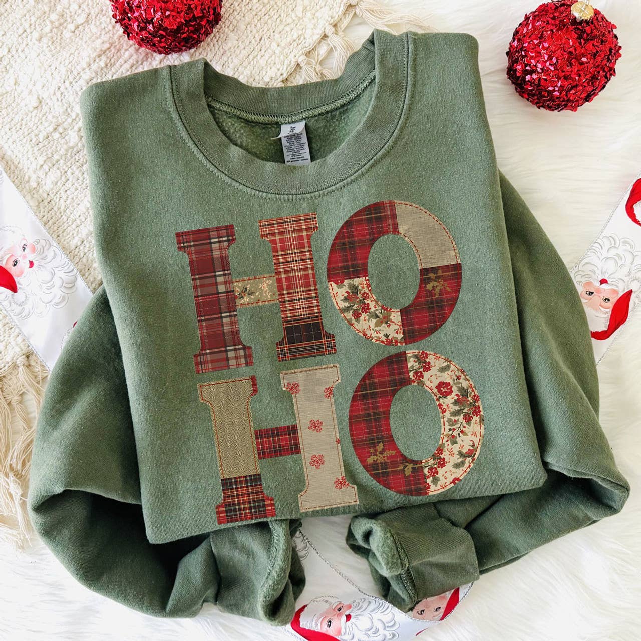 Faux Quilted Hoho Sweatshirt
