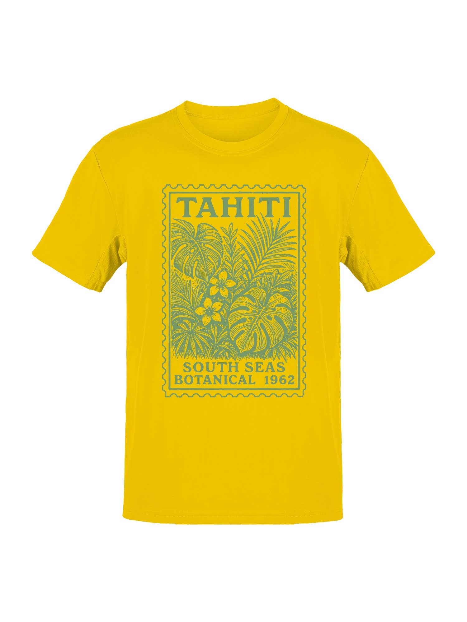 Tahiti Botanical Stamp Art 1962 Men's T-Shirt