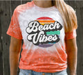 Bleached Summer Beach Tee Retro Circle Beach Vibes
