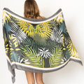 Tropical Leaves Print Scarf