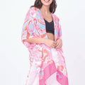 Watercolor Swirl Print Kimono
