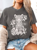 Flower Leopard Graphic Tshirts
