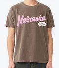 Nebraska 1867 Puff Ink Washed Cocoa Heavyweight Tee