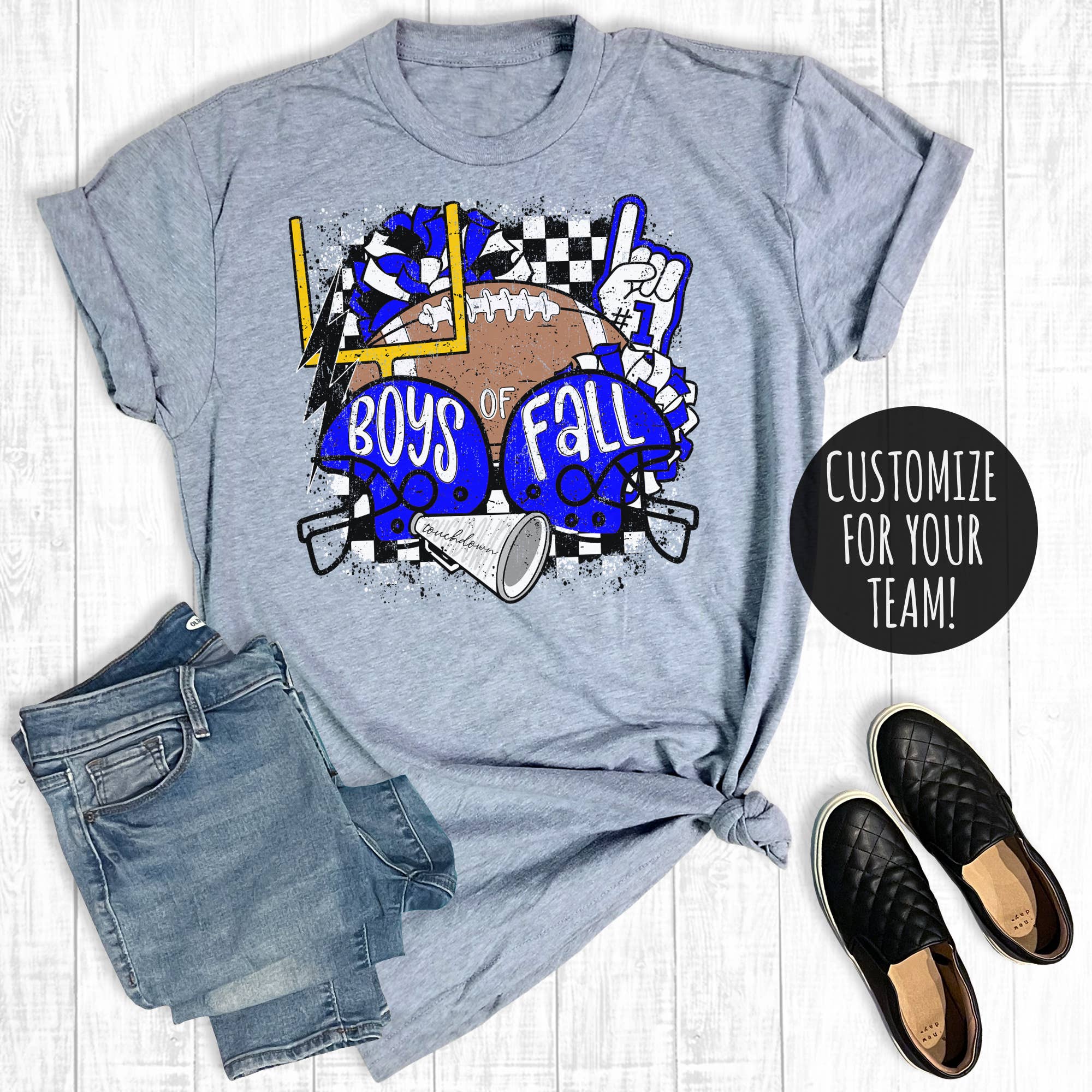 Custom Football Boys of Fall Graphic Tee