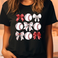 Baseball Bow Coquette Tee