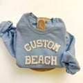 Personalized Beach Crewneck Sweatshirt, Custom Sweatshirts