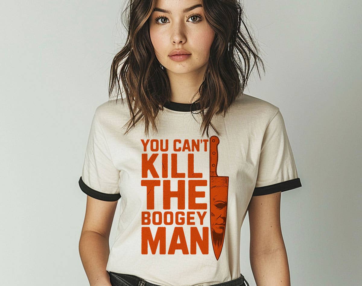 You Can't Kill the Boogey Man Halloween Ringer Shirt