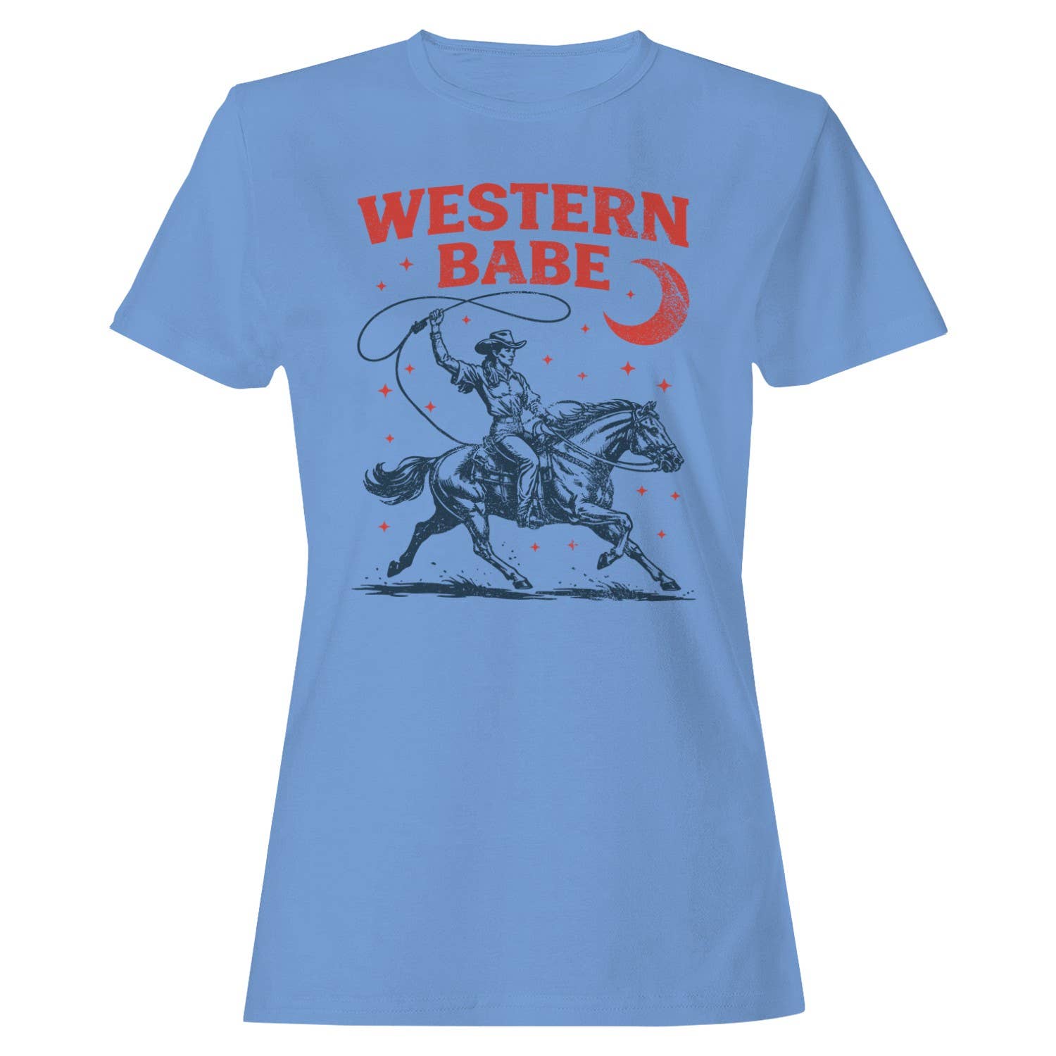 Western Babe Rodeo Women's T-Shirt Carolina Blue