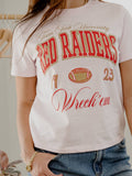 Texas Tech Red Raiders Wave Arch Pink Ellie Perfect Tee